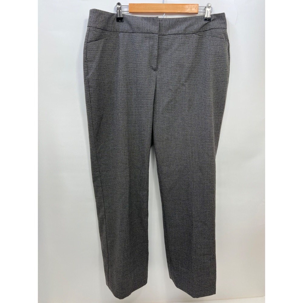 Rafaella Dress Pants Checkered Brown Pants Womens Size‎ 14